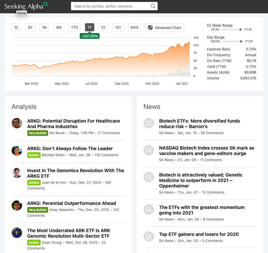 ARK Genomic Revolution ETF